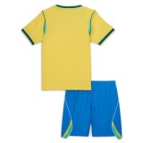 Kids Brazil 2026 Home Jersey and Short Kit