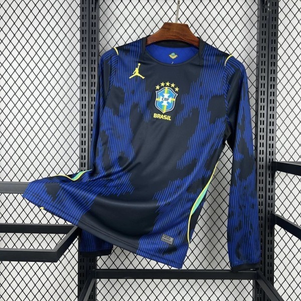 Thai Version Brazil 2026 Away Long Sleeve Jersey
