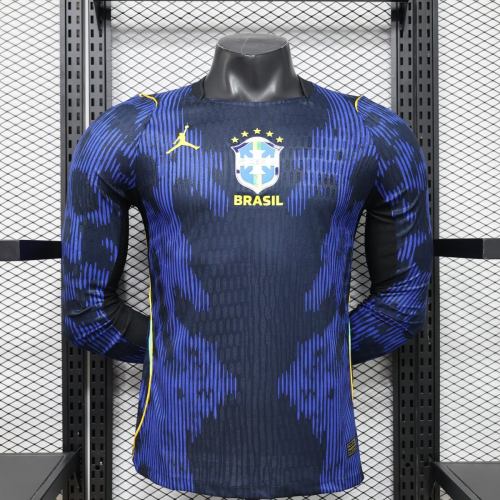 Player Version Brazil 2026 Away Long Sleeve Authentic Jersey