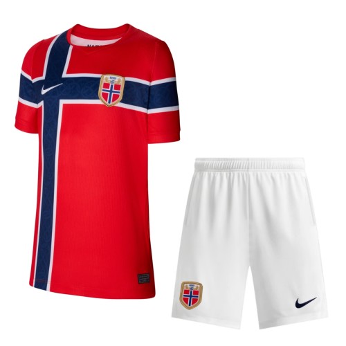 Kids Norway 2026 Home Jersey and Short Kit