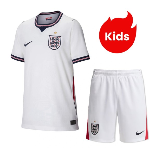 Kids England 2026 Home Jersey and Short Kit