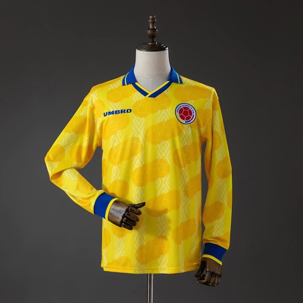 Colombia 1994/1995 Home Long Sleeve Retro Jersey