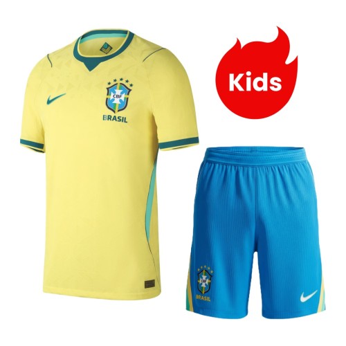 Player Version Kids Brazil 2026 Home Authentic Kit