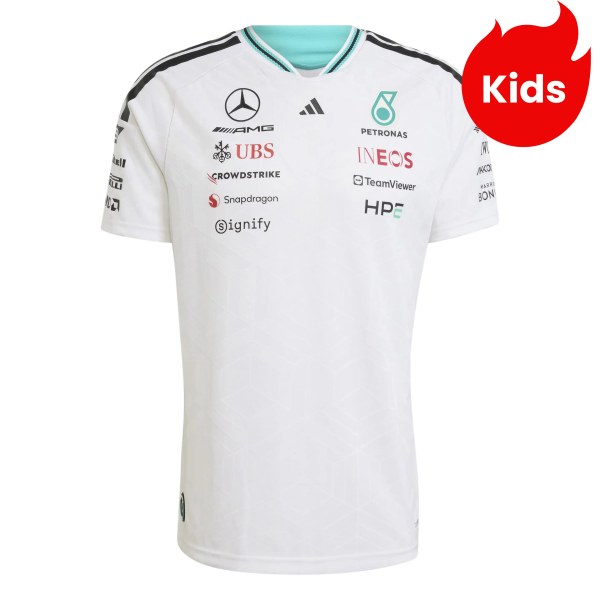 Kids Mercedes AMG Petronas F1 2026 Team Authentic Driver T-Shirt