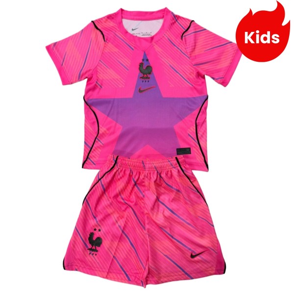 Kids France 2026 Goalkeeper Jersey and Short Kit