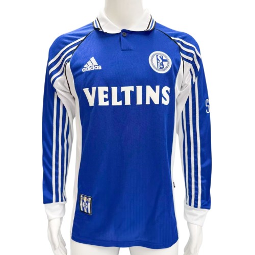 Schalke 04 1998/2000 Home Long Sleeve Retro Jersey