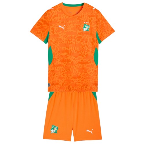 Kids Ivory Coast 2026 Home Jersey and Short Kit