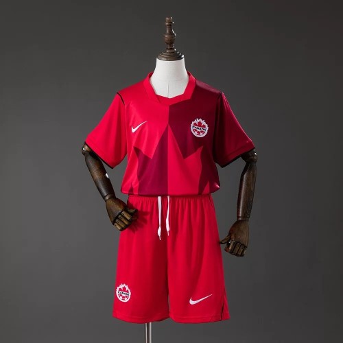 Kids Canada 2026 Home Jersey and Short Kit