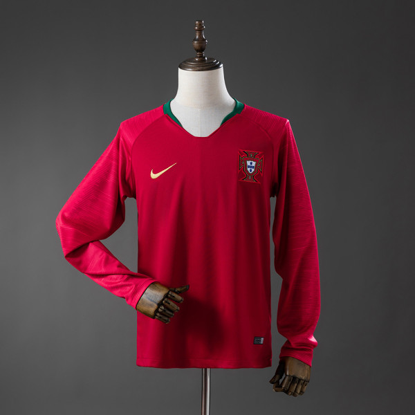 Portugal 2018 World Cup Home Retro Long Sleeve Jersey