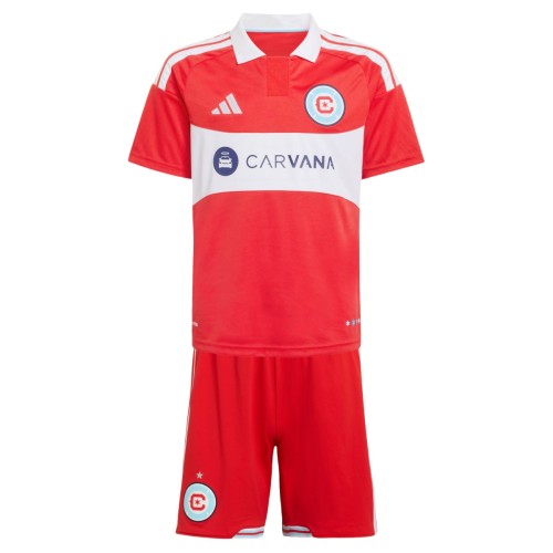 Kids Chicago Fire 2026 Home Jersey and Short Kit
