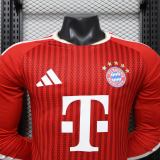 Player Version Bayern Munich 26/27 Home Long Sleeve Authentic Jersey