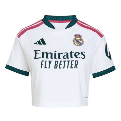 Thai Version Women's Real Madrid 26/27 Home Cropped Jersey