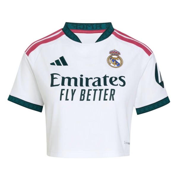 Thai Version Women's Real Madrid 26/27 Home Cropped Jersey