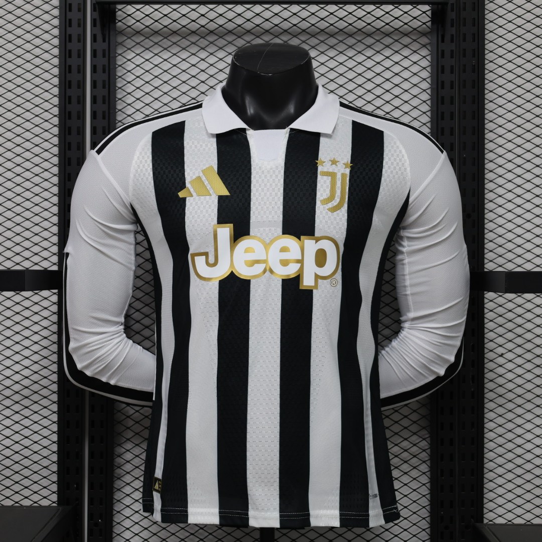 Player Version Juventus 26/27 Home Long Sleeve Authentic Jersey