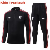 Kids MUFC 26/27 Half-Zip Training Sweatshirt and Pants Set E26070