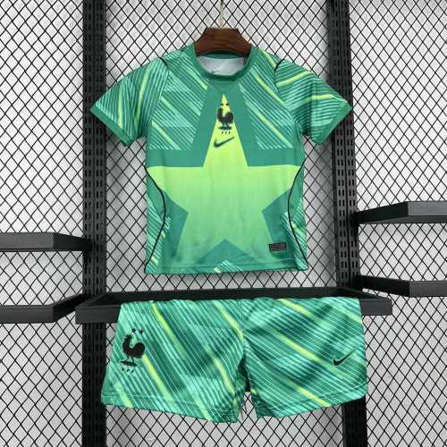 Kids France 2026 Goalkeeper Jersey and Short Kit