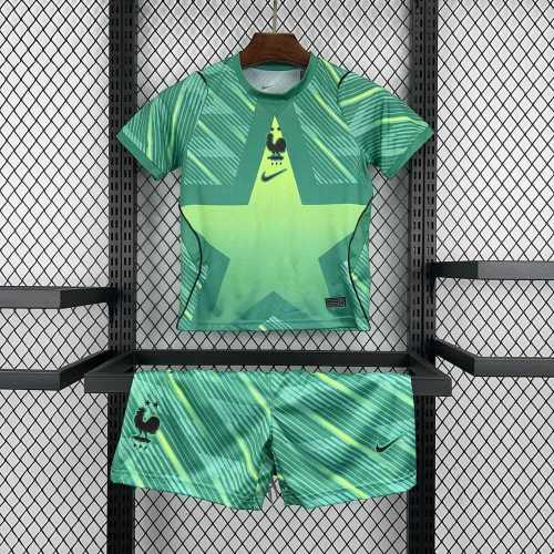 Kids France 2026 Goalkeeper Jersey and Short Kit