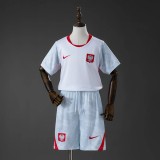 Kids Poland 2026 Home Jersey and Short Kit