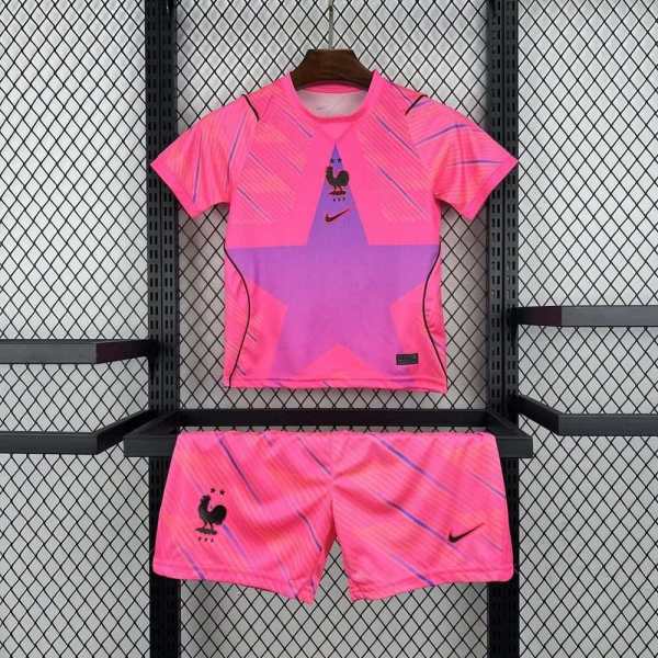 Kids France 2026 Goalkeeper Jersey and Short Kit