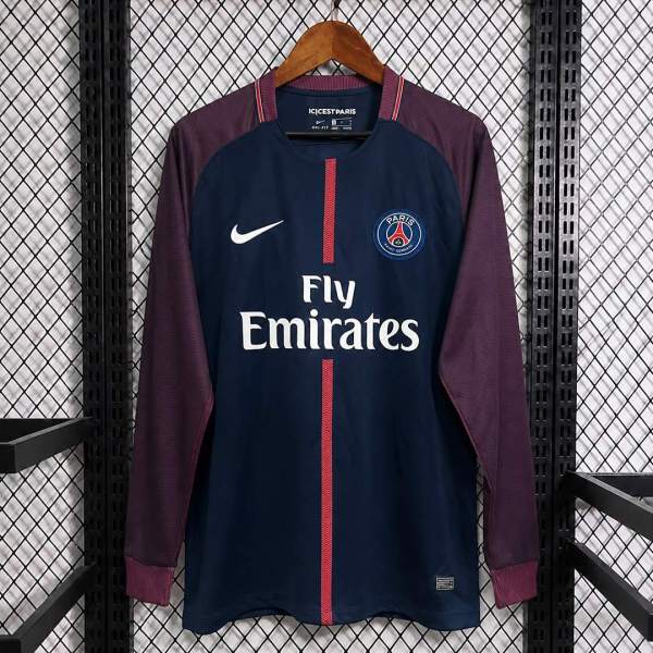 PSG 2017/2018 Home Long Sleeve Retro Jersey