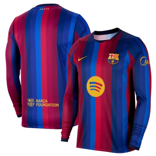 Thai Version Barcelona 26/27 Home Long Sleeve Jersey