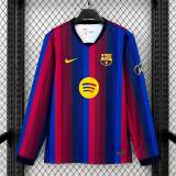 Thai Version Barcelona 26/27 Home Long Sleeve Jersey