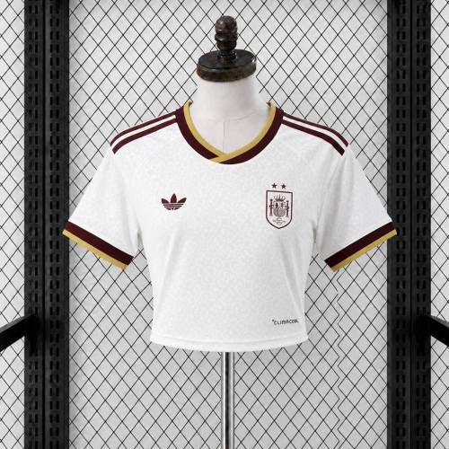 Thai Version Women's Spain 2026 Away Winners Cropped Jersey