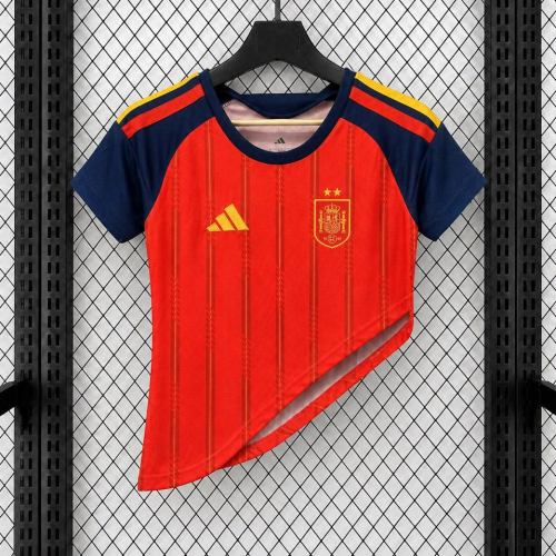 Thai Version Women's Spain 2026 Home Winners Cropped Jersey