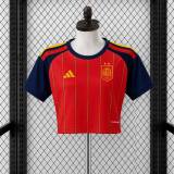 Thai Version Women's Spain 2026 Home Winners Cropped Jersey