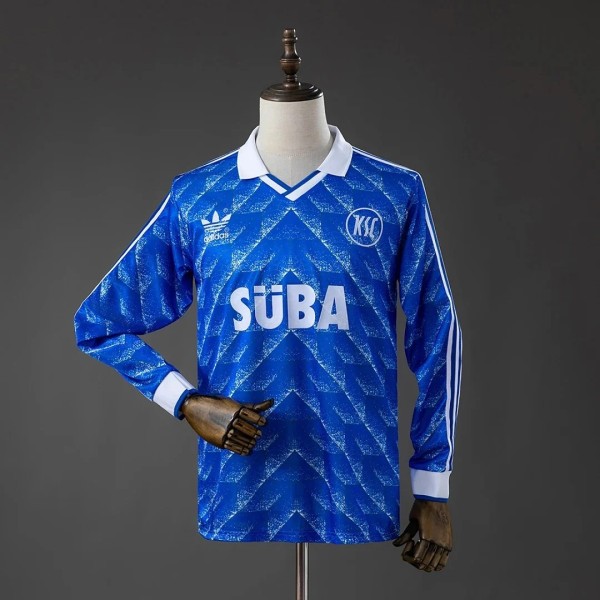 Karlsruher SC 1989/1990 Home Long Sleeve Retro Jersey