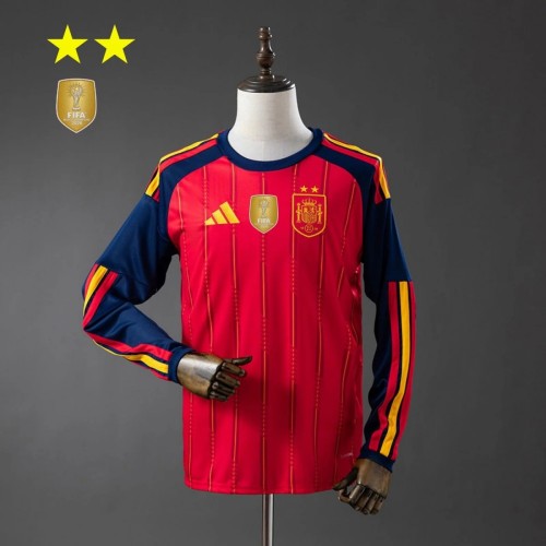 Thai Version Spain 2026 Home Winners Long Sleeve Jersey