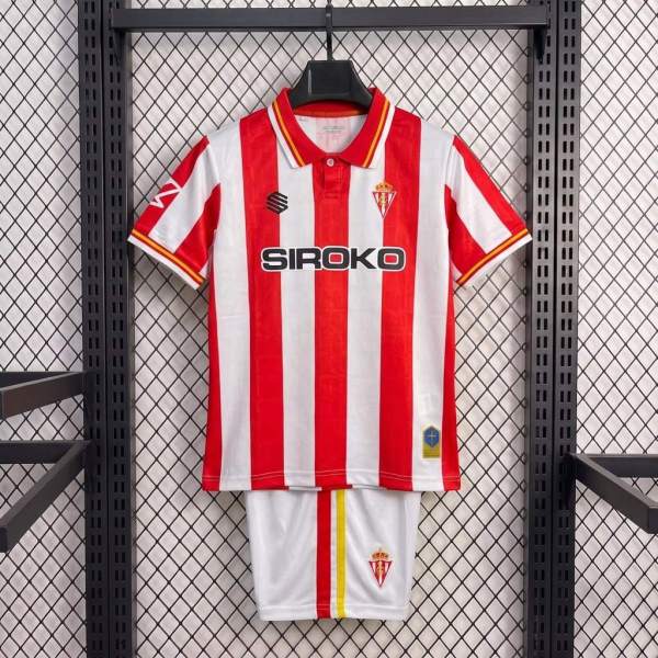 Kids Sporting Gijón 26/27 Home Jersey and Short Kit