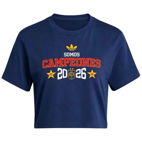 Spain 2026 World Cup Champions Cropped Tee Womens