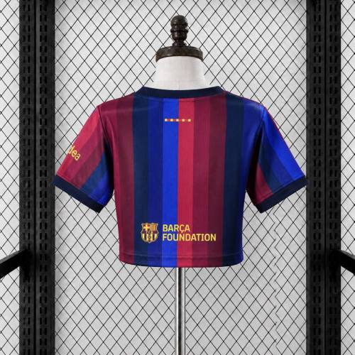 Thai Version Women's Barcelona 26/27 Home Cropped Jersey