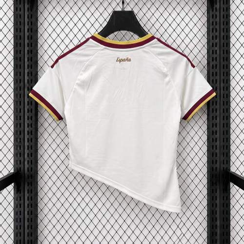 Thai Version Women's Spain 2026 Away Winners Cropped Jersey