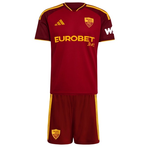 Kids AS Roma 26/27 Home Jersey and Short Kit