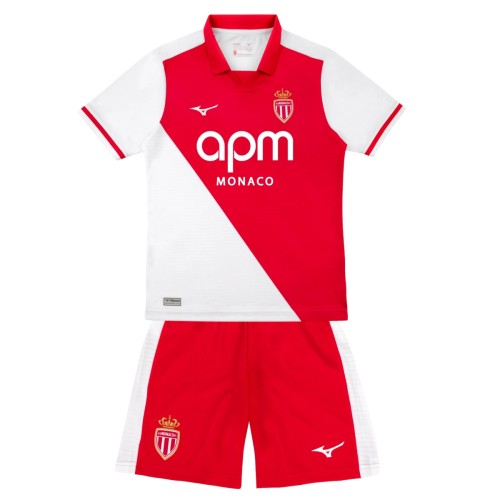 Kids AS Monaco 26/27 Home Jersey and Short Kit