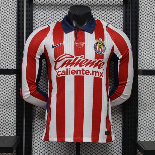 Player Version Chivas 26/27 Home Long Sleeve Authentic Jersey