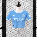 Thai Version Women's MCFC 26/27 Home Cropped Jersey