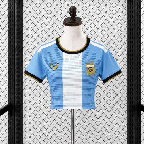Women's Argentina Messi 2026 Special Cropped Jersey
