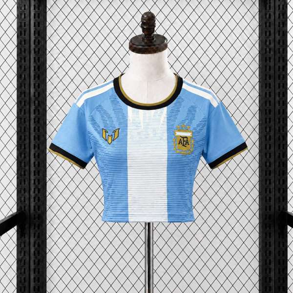 Women's Argentina Messi 2026 Special Cropped Jersey