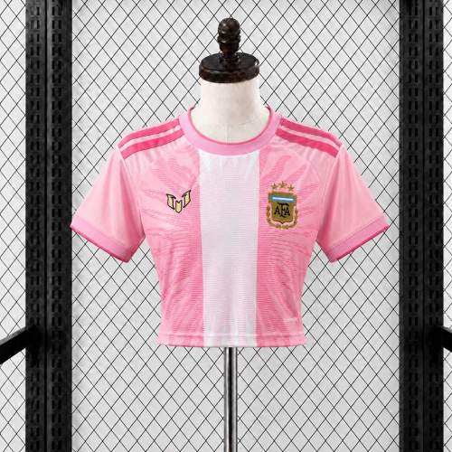 Women's Argentina Messi 2026 Special Cropped Jersey