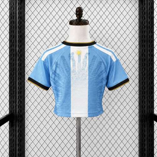 Women's Argentina Messi 2026 Special Cropped Jersey