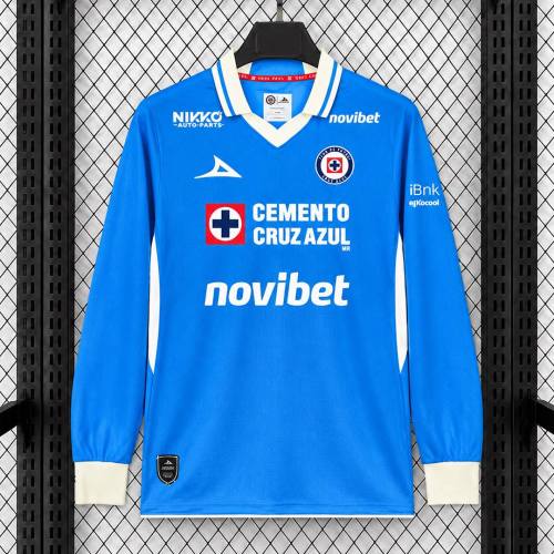 Thai Version Cruz Azul 26/27 Home Long Sleeve Jersey