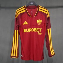 Player Version AS Roma 26/27 Home Long Sleeve Authentic Jersey