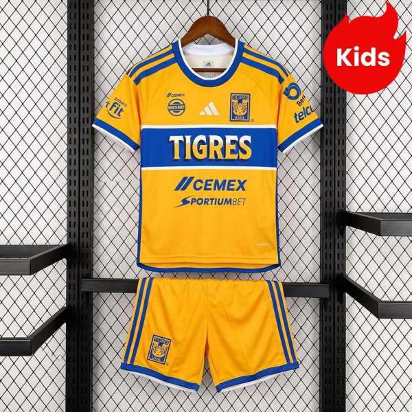Kids Tigres UANL 26/27 Home Jersey and Short Kit