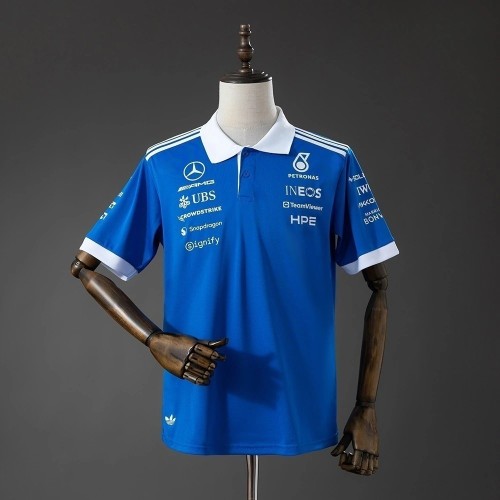 Mercedes AMG Petronas F1 2026 Team Blue Wonder Driver Polo