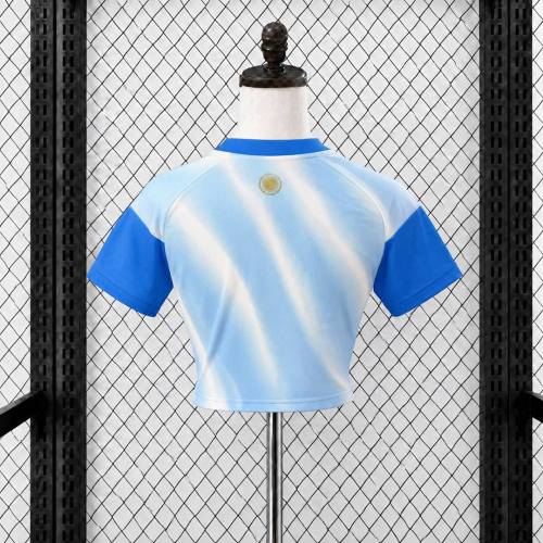 Women's Argentina Messi 2026 Pre Match Cropped Jersey