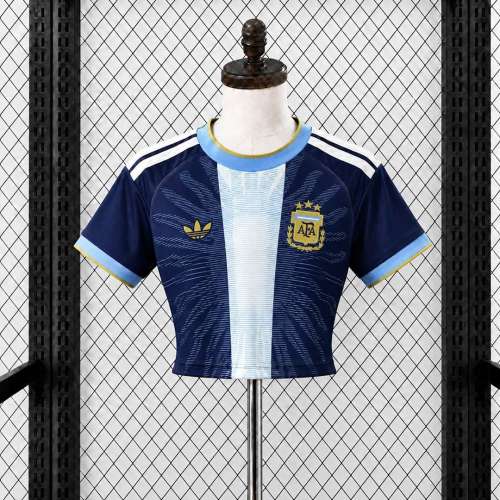 Women's Argentina Messi 2026 Cropped Jersey