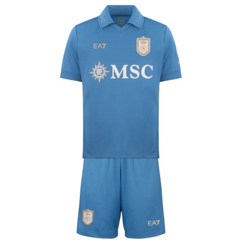 Kids SSC Napoli 26/27 Home Jersey and Short Kit